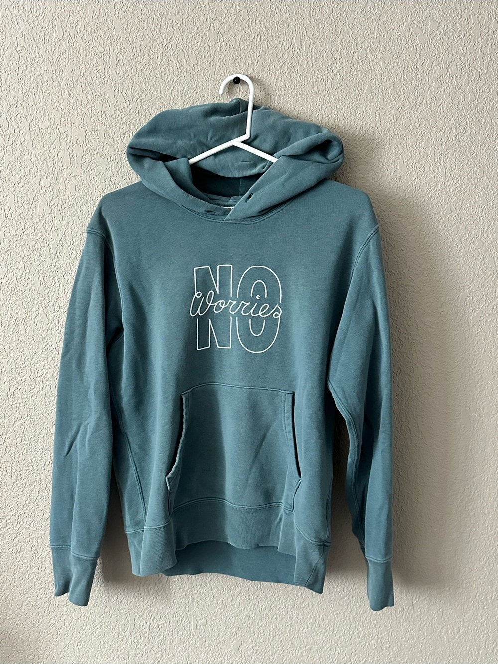 Uniqlo Teal No Worries Club Hoodie Sweatshirt limited edition Size S